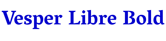 Vesper Libre Bold フォント